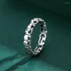 Pierścienie klastra 925 Sterling Silver Animal Pierścień dla kobiety dziewczyna vintage gładki prosty design słonia biżuteria