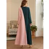 Abbigliamento etnico Marocchino Caftano Nappa Donne musulmane Abaya Islamico Arabia Arabo Abito Dubai Caftano Eid Ramadan Jalabiya Abiti