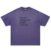 Vintage Purple Tees T Shirts Mens Shirt Puff Printed US Size Tshirts Real Pics 24SS