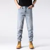 Jeans da uomo dritti ragazzi alti studenti casual taglie forti 40 pantaloni extra lunghi classici elasticizzati larghi pantaloni in denim allungati troppo lunghi