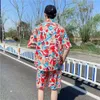 Designer Suit Casual Hawaiian Shirt Shorts Summer Trend Loose Fitting Short Sleeved Oversized Beach Couple Set Men Vfy6