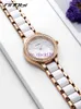 우아한 숙녀 시계를위한 Sinobi Fashion Women Bracelet Watches Rose Gold Gold Wristwatch 다이아몬드 여성 Clock Relojes Mujer 2017