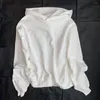Kvinnors hoodies tidig höstfast färg hoodie enkel senior lös profil högkvalitativ bomullskläder tvättvatten