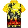 Men's Casual Shirts 2024 Coconut Tree 3D Print Ostrich Beach S-3XL Short Sleeve Fashion Guitar Blouses Hawaiian Clothing