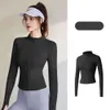LU-01 спортивное пальто для йоги, женская куртка с длинными рукавами, плотная быстросохнущая спортивная одежда, одежда для бега, фитнеса и тренировок, топ