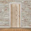 Stickers Self Adhesive PVC Wood Grain Full Door Cover Sticker Wallpaper Natural Retro Wooden Bedroom Out Door Decorative Mural Poster