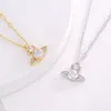 Womens Classic Empress Dowager Saturn Necklace Light Luxury and High Grade Feeling Collar Chain Hot selling Accessories