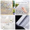 Films Matte Grosted Film Film Intimité Opaque pour le verre statique Static Cling Blocker de soleil non adhésif Anti-UV Window Stickers for Home Office