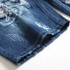 Jeans da uomo Pantaloni denim europei e americani Foro personalizzato Retro rovinato Estate alla moda Alta qualità Taglie forti