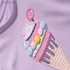 T-shirts Jumping Meters New Arrival Ice Cream Embroidery Hot Selling Cotton Summer Girls Tshirts Baby Clothes Childrens Tees Tops ldd240314