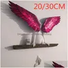 Wall Stickers 30Cm Angel Art Scpture Decoration 3D Statue Living Room Bedroom Home Decor Garden Artwork Wings Drop Delivery Dh1Bk