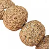 Strand atacado original semente grande rudraksha contas pulseira cinco 78 oito peças rosário feminino masculino