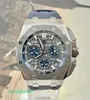 AP Top Watch Royal Oak Offshore 시리즈 26420io 정밀 강철 세라믹 링 세 눈 크로노 그래프 남성 레저 비즈니스 스포츠 힌지 시계