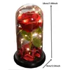 1PC Rose LED Eternal Flower Artificial Christmas Wedding Walentynki Dzień urodzin Direve Dekor Home Decor 240308