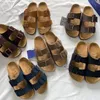 Designer stocks clogs slippers designer sandals soft slides buckle stock sliders fur cowhide outdoor casual shoes