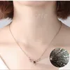 Party Favor 100 Languages Necklace I Love You Projection Pendant Party Favor Choker Necklaces Roman Numerals Crystal Pendants Chain Jewelry T037