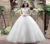 Zomer Stijl Real Po Tulle Vneck Kant Pailletten Trouwjurken Goedkope Witte Bruid Toga Custom Made Vestidos De Novia3125616