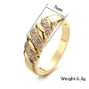 Crystal Star Chunky Ring For Women Vintage Trendy 14k Yellow Gold Zirconia Finger Stacking Rings Punk Accessories Retro Jewelry