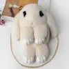 Zaini Bella Fluffy Pelliccia di coniglio Pom Pom Borsa a catena Borsa da donna Coniglio Cartoon Borsa a tracolla Fluffy Bunny Spalla Zaino in peluche Ragazza GiftsL2403