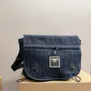 Klassieke denim messenger tas mode luxe ontwerper retro canvas klassieke letters crossbody schoudertas draagtas geen doos