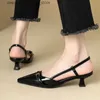 Sandals Pointed Toe Sexy Middle Boot Party Shoes Womens Sandals Designer Summer Brand Pump Sling Back Casual Shoes Dress Slide 2023 New Q240314