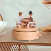 Scatole in legno Classical Wind Up Musical Boxes Accessorio decorativo Melody per amici regalo desktop festività natalizia