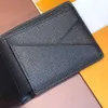 Topp designer handväska plånböcker liten handväska mode lyxväska 12 cm struts mönster kort pengar klipp äkta läder män plånbok presentförpackning blå svart plånbok