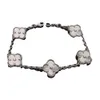 سوار سلسلة الرابط المصمم من أربع أوراق Cleef Clover Womens Fashion Bracelets Jewelry U6 ​​1332V