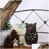 Ljusstakar järn Owl Candlestick Study Desktop Decor Holder Creative Vintage Lantern for Home Coffee Decoration DHS Drop HomeForavor DHCFG