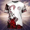 Homens camisetas Animal Mens Camiseta Verão Curto Slve Scorpion 3D Impressão Engraçado Camisetas Moda Casual Masculino Sportshirt Oversized Mens Roupas Y240314