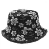 Berets 2024 Kwiat haftowy jeansowy kapelusz kusik