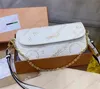 Mulheres saco de corrente designer carteira em cadeia Ivy bolsa M82653 axilas axila tote decorativo rebite ombro crossbody sacos senhora pu embreagem carteira hobo bolsas satchels