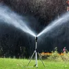 Aspersores de irrigação rotativa automática para jardim, tripé de aço inoxidável, 360 °, edifícios de jardim, aspersor de alta pressão, cuidados com o gramado