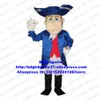 Costumes de mascotte Patriot Gentleman Gentry Knight Earl Count Mascot Costume Adult Cartoon Characon Contrôle Cérémonie Cérémonie Support ZX2557