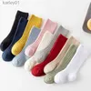 Kids Socks 13 Colors Boys And Girls Cotton Socks Casual Ribbed Knee High Baby Long Tube Socks Bootes Socks Children Leg Warmers Socken yq240314