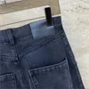 Jeans da donna Niners a gamba larga Lunghezza media Versione slim Tinta unita Design con doppia tasca Caldo e confortevole 2024 Primavera/estate