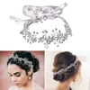 Fermagli per capelli Fiocco per capelli Fascia per capelli Fascia per capelli con strass Fiore elegante con perla per le donne Sposa da sposa