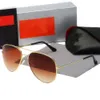 Män klassiska märke retro solglasögon designer Eyewear Metal Frame Designers Sun Glasses Woman Raybaa Rays BAA med Original Box A3025-4 13T79K