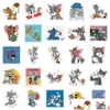 Bilklistermärken 50st/Lot Tom och Jerry Sticker Cats Mouse 90s Art Print Home Decor Wall Notebook Phone Lage Lagoptop Bicycle Scrapbooking OT9VU