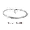 Bangle 5pcs/lo 316L stainless steel Snake Chain Bracelet fit Pandoraer Bracelet Women DIY Jewelry Making brazaletes de acero inoxidableL2403