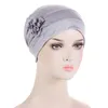 Vêtements ethniques Femmes Fleur Décor Musulman Turban Foulard Chapeau De Prière Floral Bas Soie Coton Pull Turc Hijabs Headcloth Bonnet