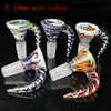 New Arrived Colorful 14mm bowl and 18mm glass bowl Male Joint Handle Beautiful Slide bowl piece smoking Accessories