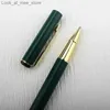 Fountain Pens Fountain Pistopry Luksusowy Nowy wkłady długopis Roller Pen metal atrament Pen Matte Green Signature Signrery Office School School Difts Prezent Q240314