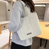 Torba na płótnie, modna artystyczna, wszechstronna torba na jedno ramię Młode kobiety, torebka o dużej pojemności z Japonii Korea Południowa, torba na zakupy 240315