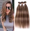 4 Dark Brown Highlight Mix with 27 Honey Blonde Human Hair Weave Bundles 3Pcs Piano Mixed Color Brazilian Human Hair Weft Extens5611752