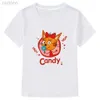 T-Shirts 100 % Baumwolle Sommer Kinder Kid-e-Cats Print T-Shirt Drei Kätzchen Russische Cartoon Kinder T-Shirt Mädchen Jungen Kleidung Unisex Tops ldd240314