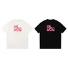 Summer Men T Shirt Designer T Shirts Man Fashion Letter Fluorescerande rosa neonbroderi grafisk tee Mens kvinnor Rund hals bomull Kort ärm toppar