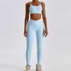 Yoga Set Seamless Womens Sportswear Workout Clothes Athletic Wear Gym Legging Fitness Bra Crop Top Sports Suits High Quality 240304