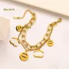 Bangle Women Gold Plated Chain Bracelets Luxury Bracelet Stainless Steel Boutique Jewelry Winter New Couple Family Gift Charm Bracelet Brand Designer Jewelry 2024