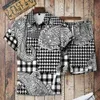 Terno de grife primavera/verão New Mens Beach Shirts Shirts Shorts Hawaiian Floral Set Wear Wear Ywqm